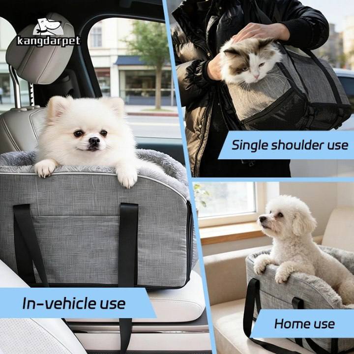 Asiento y Cama para Mascotas 2 en 1 – Comodidad y seguridad en cada viaje